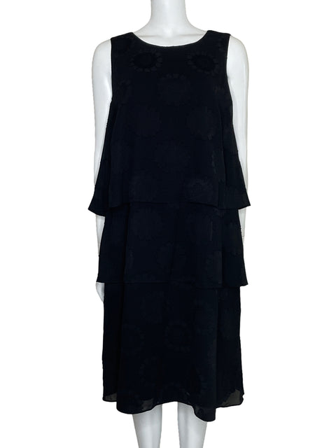 Vestido London times Vuelos Sin Mangas Negro-Talla 22