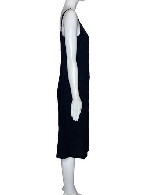 Vestido Asos Tiras Botones Negro-Talla 10