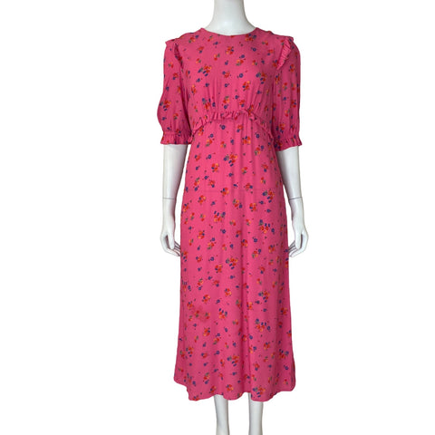 Vestido Nobodys Child  Floral Fucsia-Talla 4