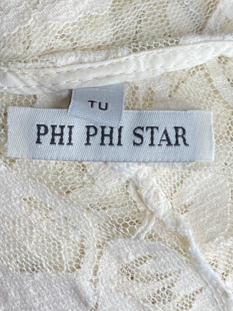 Salida de Playa Phi Phi Star Encaje Beige-Talla U