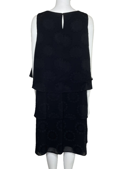 Vestido London times Vuelos Sin Mangas Negro-Talla 22
