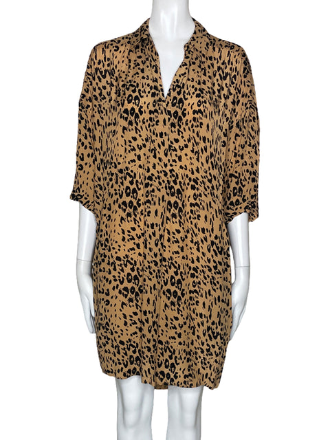 Vestido Whistles Animal Print Marron-Talla S