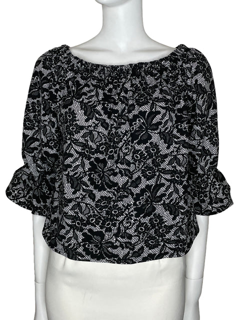 Blusa Missi Floral Blanco-Talla M/L