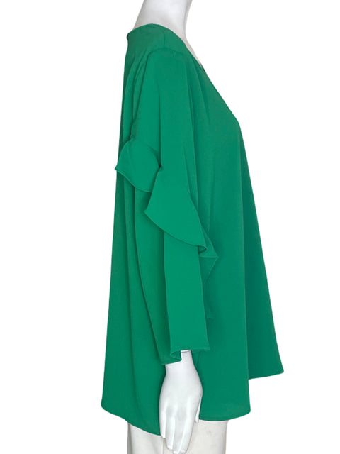 Blusa Alfani Liso Ruchas Verde - Talla XL