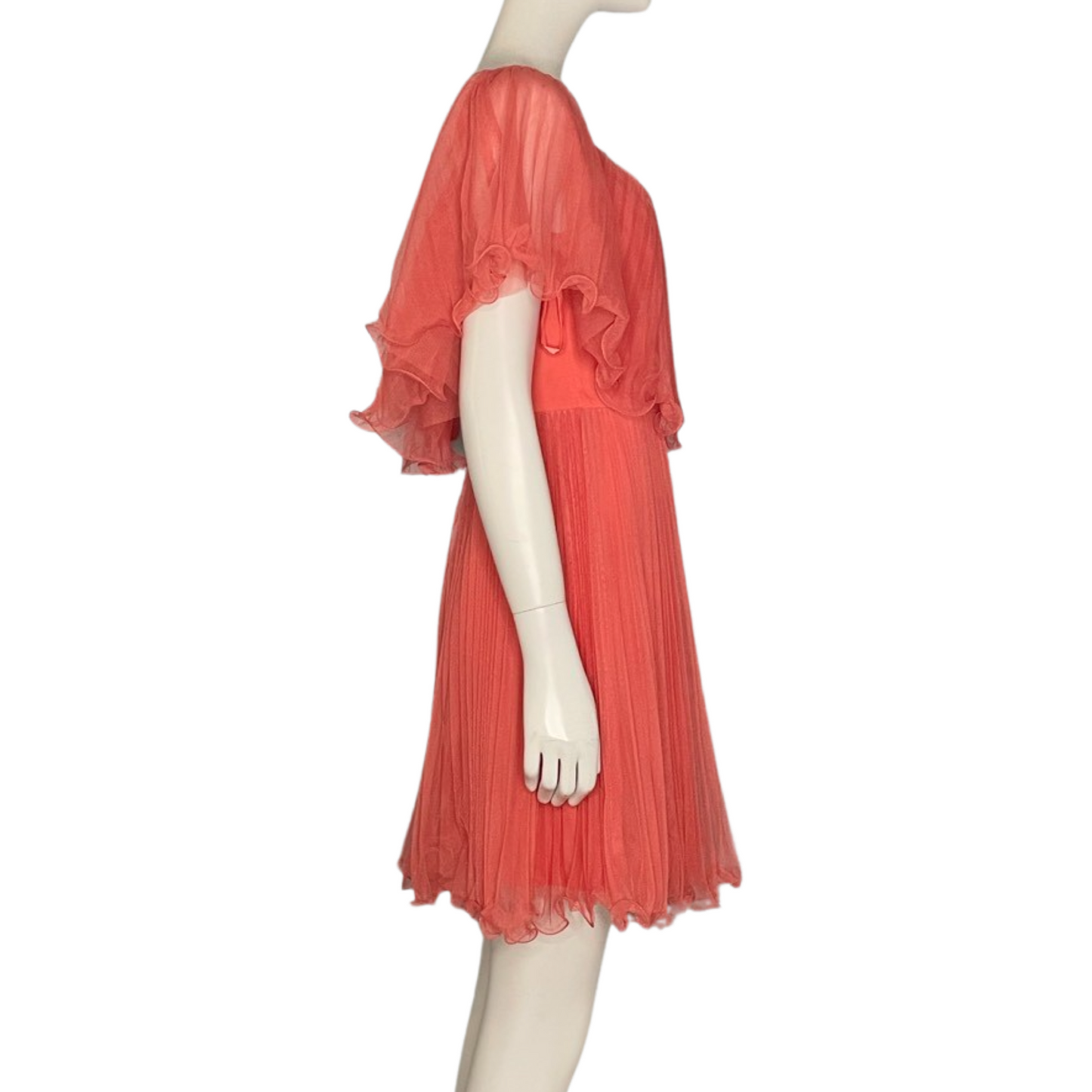 Vestido BCBG Pliegues Naranja - Talla 6