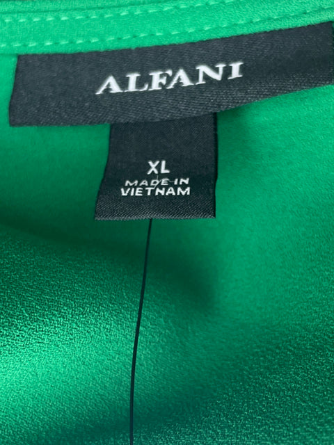 Blusa Alfani Liso Ruchas Verde - Talla XL