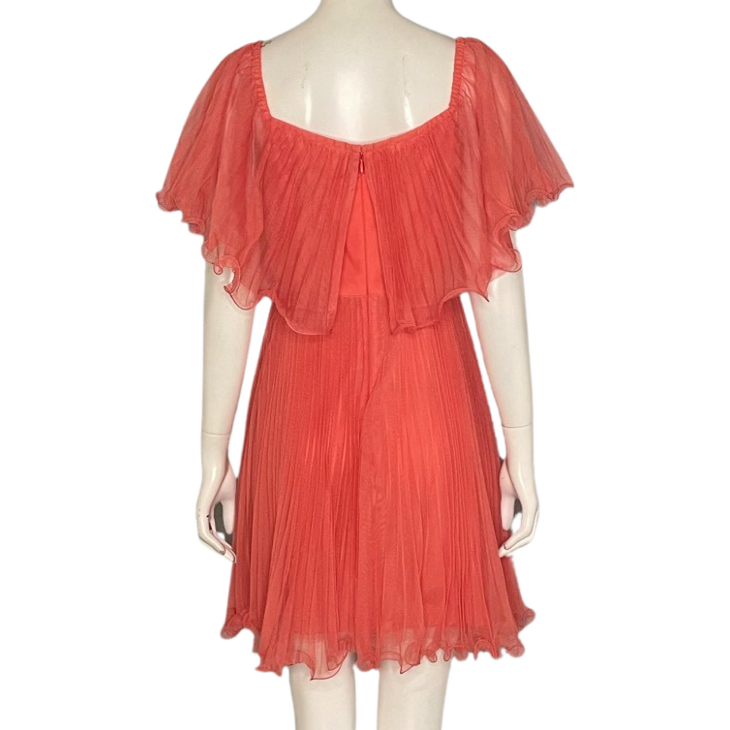 Vestido BCBG Pliegues Naranja - Talla 6