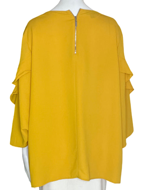 Blusa Alfani Liso Ruchas Amarillo - Talla XL