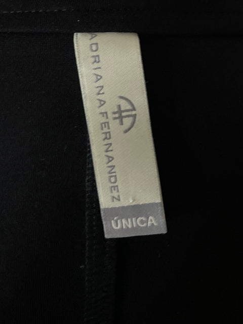 Chaleco Adriana Fernandez Abierto Sin Mangas Negro-Talla U