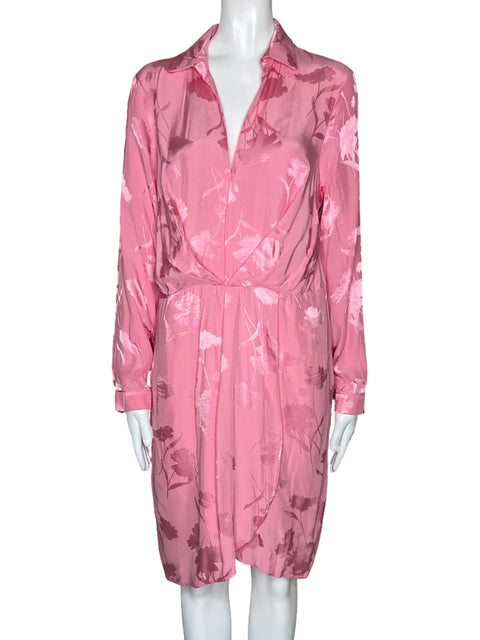 Vestido River Island Cuello V Rosado-Talla 14