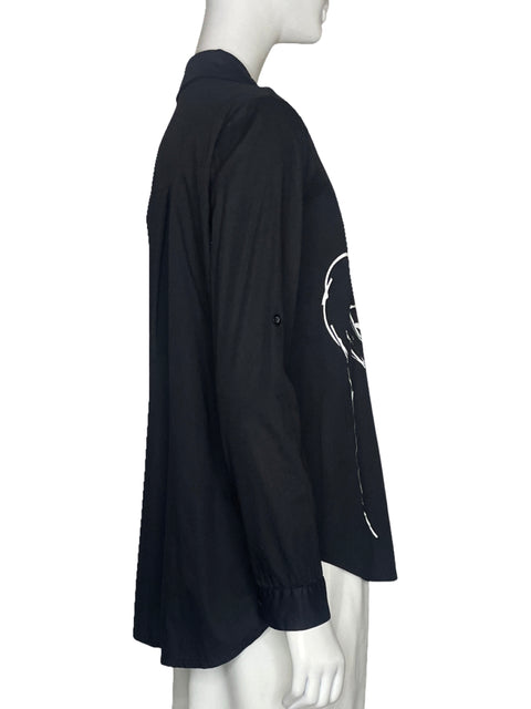 Camisa Zeta Otto Rostro Negro - Talla S