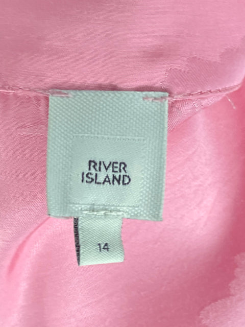 Vestido River Island Cuello V Rosado-Talla 14