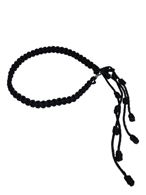 Cinturón Tesoro TPS Trenzado Macramé Negro-Talla S