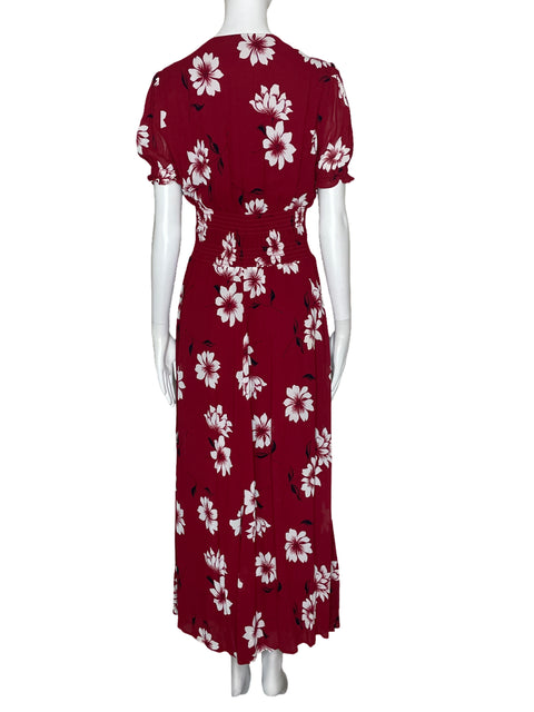 Vestido Reformation Flores Rojo-Talla L