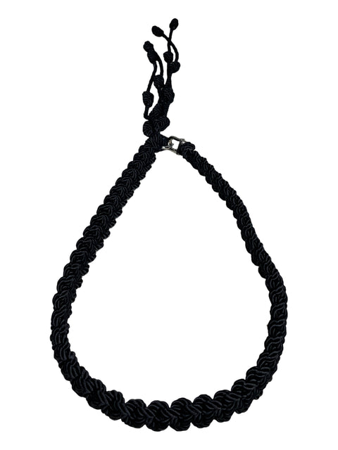 Cinturón Tesoro TPS Trenzado Macramé Negro-Talla S