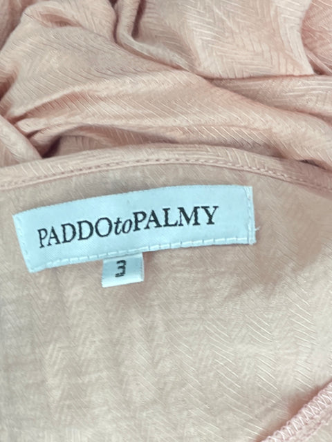 Vestido Paddo To Palmy Botones Mangas Rosado-Talla 3