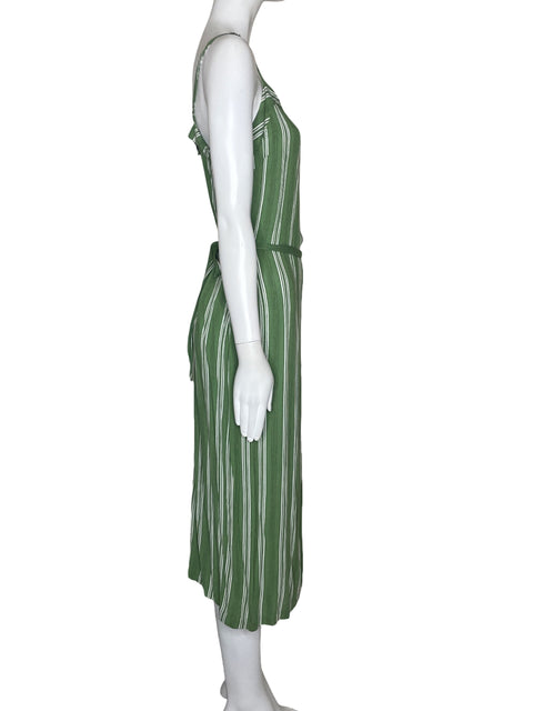Vestido Mink Pink Raya Tiras Verde-Talla L