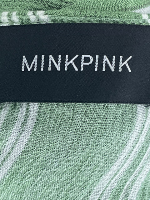Vestido Mink Pink Raya Tiras Verde-Talla L