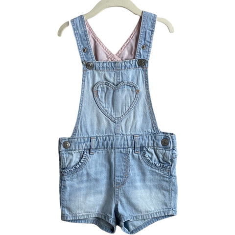 Romper H&M Denim Short Azul-Talla 9m