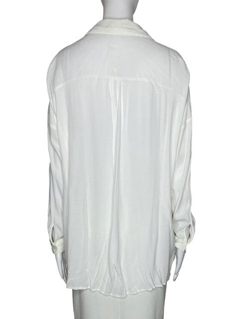 Blusa Asos Fluido Bolsillo Blanco-Talla 6