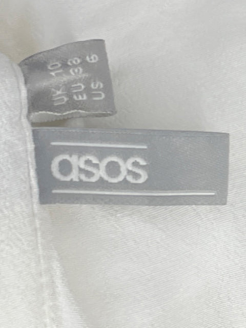 Blusa Asos Fluido Bolsillo Blanco-Talla 6