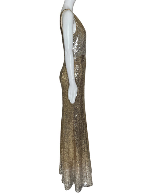Vestido Tesoro TPS Lentejuelas Degradado Dorado-Talla S