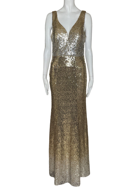 Vestido Tesoro TPS Lentejuelas Degradado Dorado-Talla S