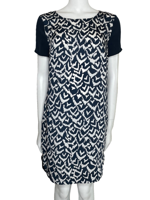 Vestido DKNY Fluido Estampado Azul-Talla U