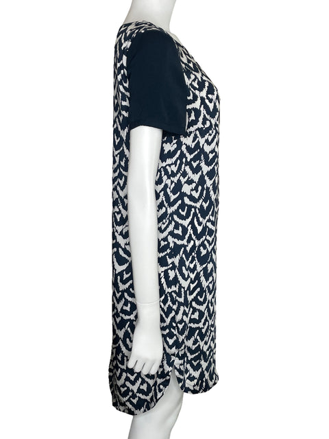 Vestido DKNY Fluido Estampado Azul-Talla U