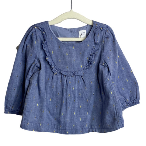 Camisa GAP Vuelos Denim Azul-Talla 24m