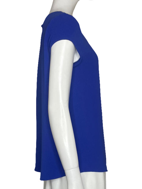 Blusa April Sin Mangas Fluida Azul - Talla S
