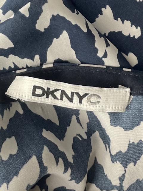 Vestido DKNY Fluido Estampado Azul-Talla U