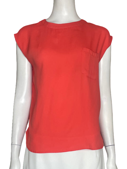 Blusa MNG Sin Mangas Fluida Naranja - Talla XS