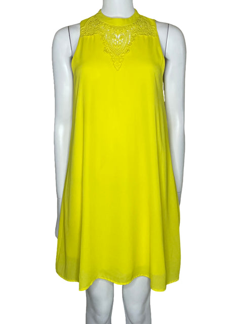Vestido Everly Sin Mangas Mini Amarillo-Talla S