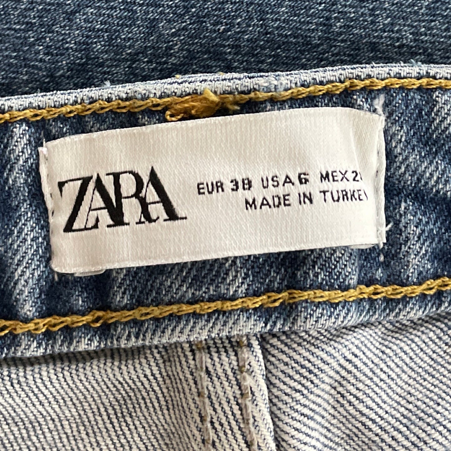 Pantalón Zara Denim Azul-Talla 6