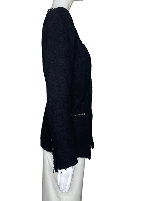 Chaqueta Zara Tachas Brillo Negro-Talla S