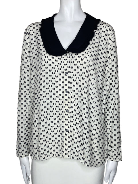 Blusa Maje Lazos Blanco-Talla 3