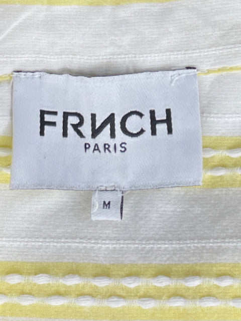 Camisa Frnch Rayas Manga Corta Amarillo-Talla M