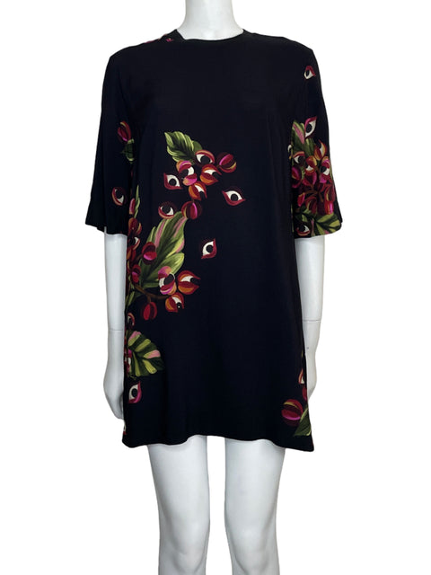 Vestido Farm Casual Estampado Negro-Talla M