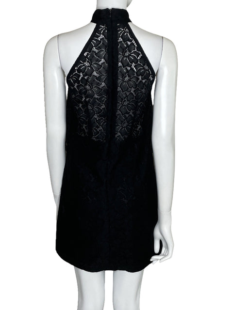Vestido Nina Sanchez Halter Encaje Negro-Talla S