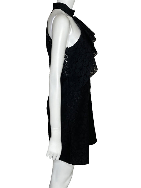 Vestido Nina Sanchez Halter Encaje Negro-Talla S