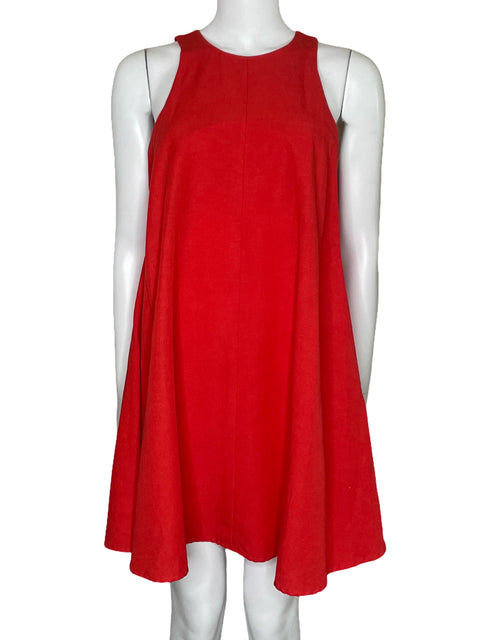 Vestido Zara Mini Sin Mangas Naranja-Talla S