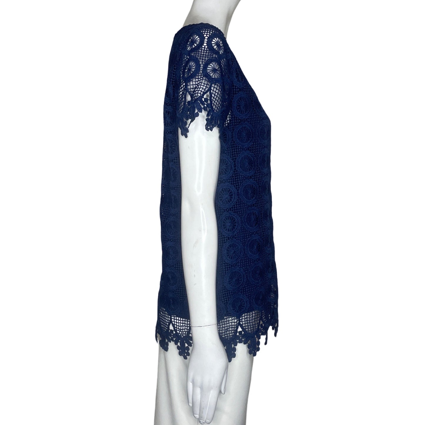 Blusa Reneec Encaje Azul-Talla S