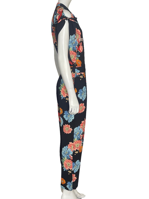 Mono Zara Off Shoulder Flores Negro - Talla M