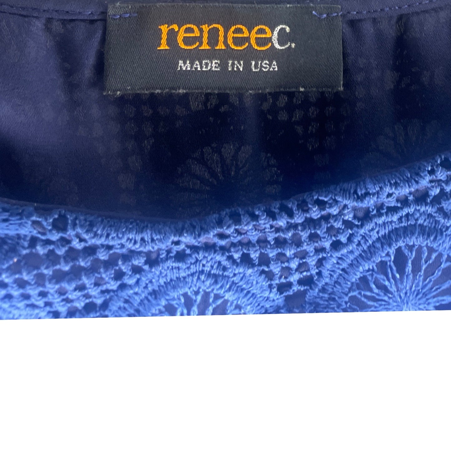 Blusa Reneec Encaje Azul-Talla S