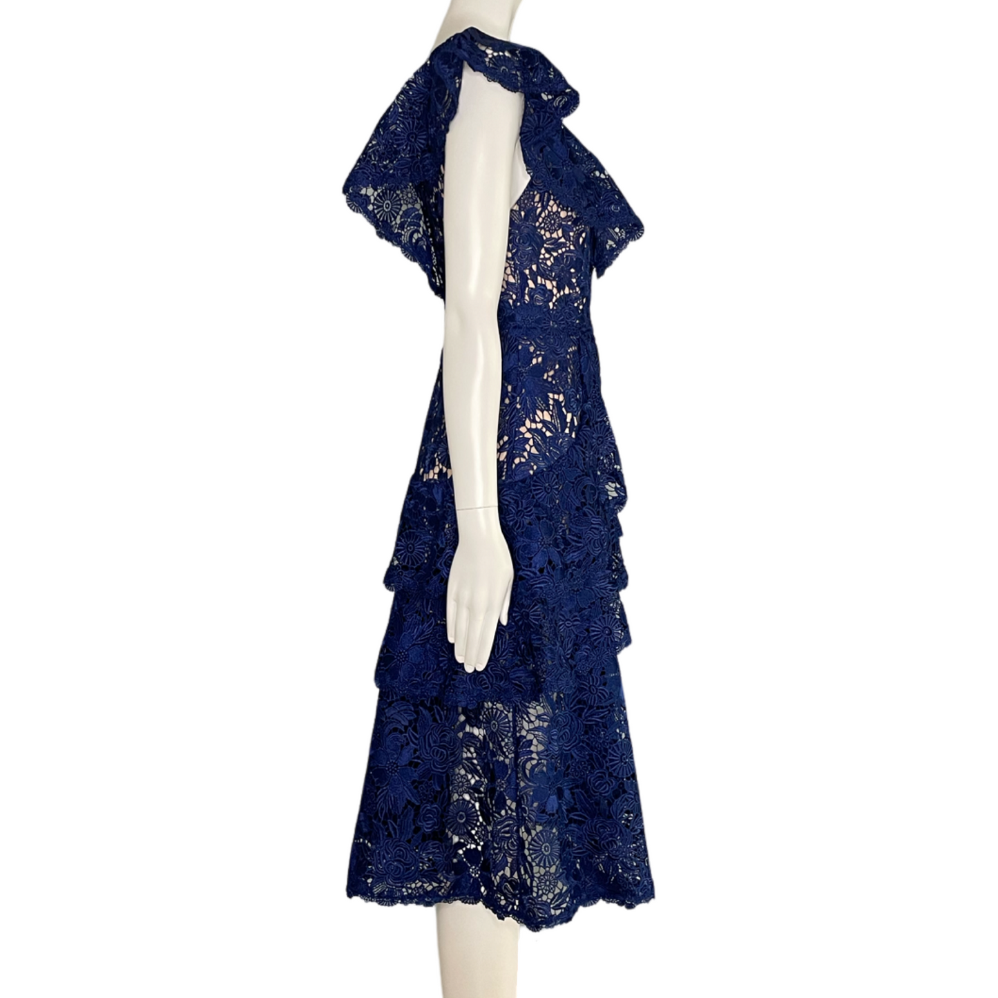 Vestido Alice + Olivia Encaje Azul - Talla 2