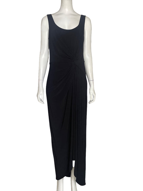 Vestido Ralph Lauren Drapeado Negro - Talla 8