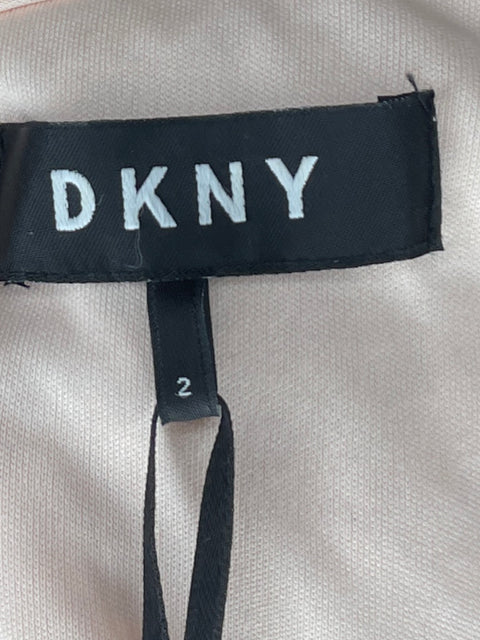 Vestido DKNY Encaje Manga Corta Beige-Talla 2
