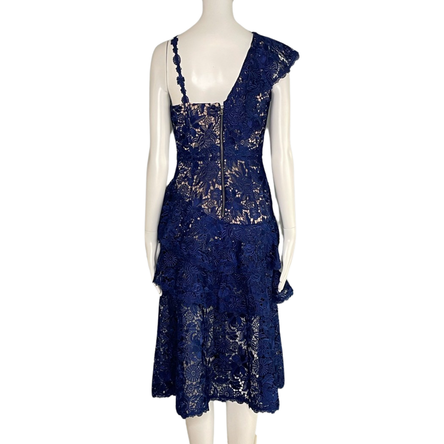 Vestido Alice + Olivia Encaje Azul - Talla 2