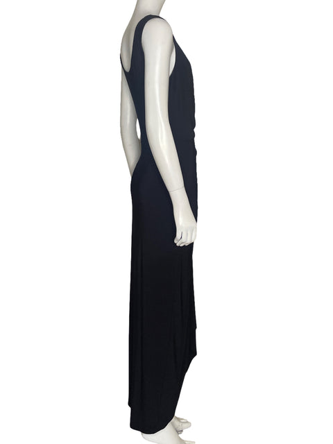Vestido Ralph Lauren Drapeado Negro - Talla 8